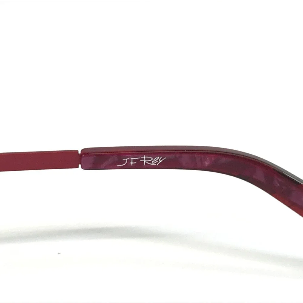 JF Rey Eyeglasses Frames JF2718 7535 Plum Red Acetate Square Full Rim 49-21-137